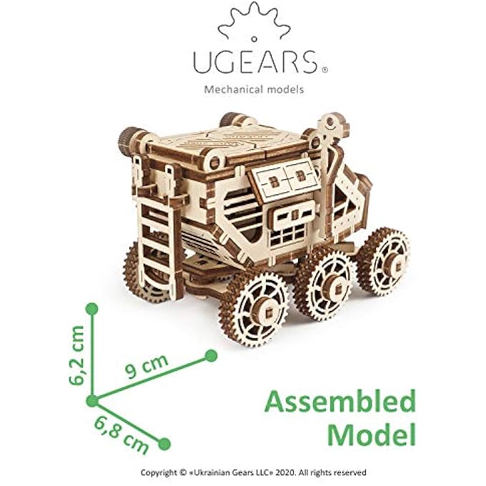 MADE IN EUROPE, 3D WOODEN PUZZLE SCIENCE STEM MARS ROVER, DIY, ENGINEERING ACTIVITY, STEM SCHOOL PROJECT, MECHANICAL MODEL KIT, ECO BUILDING 3D TOY, PERFECT FOR GIFTING, UGR-70134 - Image 2